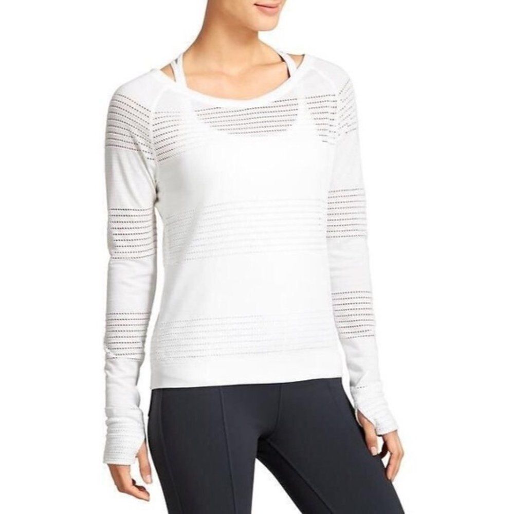 Athleta Limitless Mesh Crew Pullover. Small